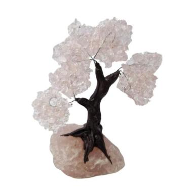 Imagem de Árvore de Pedra Natural Quartzo Rosa Cascalho - Meta Atacado