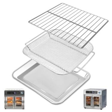 Imagem de GCQFZ Conjunto de 3 peças para fritadeira para fritadeira Emeril Lagasse 26 QT Convecção Torradeira Forno Extragrande, Fritadeira a Ar de Aço de Grau Alimentício, Acessórios de Peças de Reposição