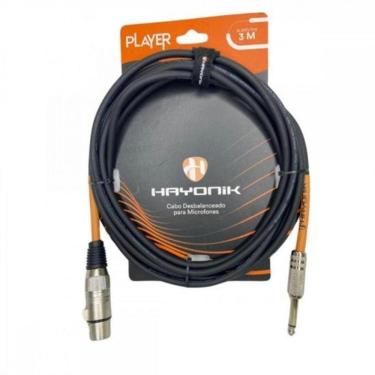 Imagem de Cabo Para Microfone Player Xlr(f) X P10 3m Preto Hayonik