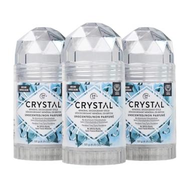 Imagem de Crystal Essence Desodorante Mineral Em Bastão Sem Cheiro de Cristal (3 Unidades) - Proteção Contra Odor 24 Horas, Sem Manchas e Não Pegajoso, Sem Alumínio e Parabenos, 4,25 Onças