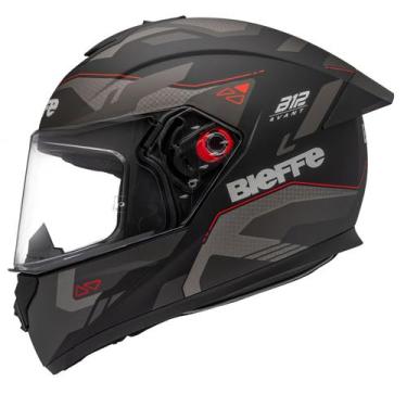 Imagem de Capacete Masculino Bieffe B12 Avant Preto Moto Aerofolio, Preto Cinza 