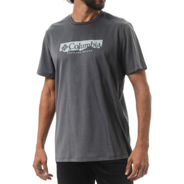 Imagem de Camiseta Columbia Csc Box Treeline Masculina Azul Marinho G