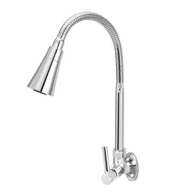 Imagem de Torneira Cozinha Alavanca De Parede Tubo Gourmet Cone 1/4v - Modelar