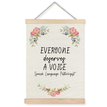 Imagem de ignytiger Pôster de arte de parede para terapia de fonoaudiologia de saúde mental emoldurado, tela de saúde mental SLP para decoração de escritório terapeuta, conselheiro, 30,5 x 40,6 cm