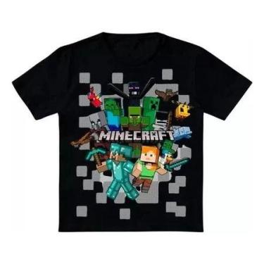 Imagem de Camisa Infantil Camiseta Minecraft Juvenil Algodão Roupa - loja dinka,