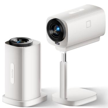 Imagem de Mini Portatil 5G Wifi 5.0 Android 13, Projetor 4K 1280P Full HD Suporte 5800 Lumens, Projetor Led Auto de Correcção Trapezóide Horizontal, 90°Girável Projector para Telefónico