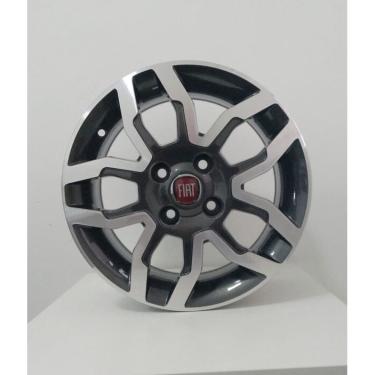 Imagem de Kit 4 Rodas Aro 14 Fiat Idea Sport brw 700 4X98 Grafite Diamant