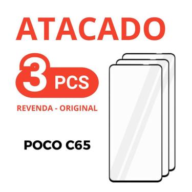 Imagem de Kit 3 Película De Vidro Temperado 3D Xiaomi Poco C65 +