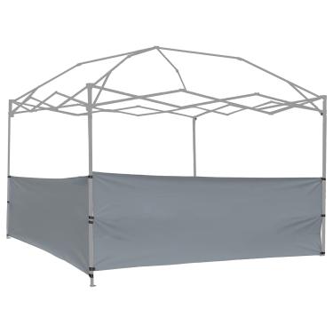 Imagem de Duas paredes, 2 peças de painel de parede lateral para parede de teto pop-up tenda gazebo 3,5 m x 3,5 m, 3,5 m x 4,5 m, perna vertical de 3,5 m x 5,8 m, apenas 2 paredes cinza