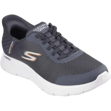 Imagem de Skechers Tênis masculino Go Walk Flex Hands Free Slip-ins, Cinza, 7 Narrow