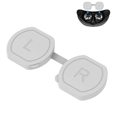 Imagem de Geekria Lens Protective Shell Cover Compatible with PSVR2, Silicone Protective Cover Cap Design for PlayStation VR2, Dust-Proof & Anti-Scratch (Grey)