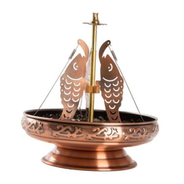 Imagem de WeiLaiKeQi Quadro de bobina de base fácil de montar versátil Uso do queimador para o quarto da sala de estar desktop, Bronze Vermelho