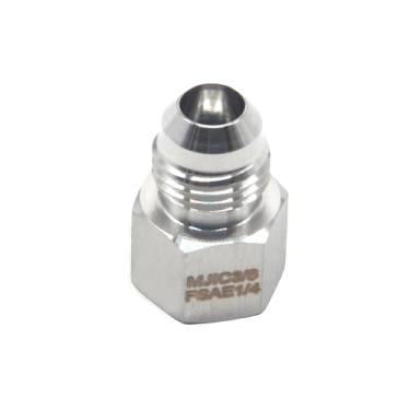 Imagem de HFS (R) 1/10.2 cm fêmea SAE para 3/20.3 cm macho JIC Flare adaptador redutor de encaixe de tubulação aço inoxidável 304 (FSAE 1/10.2 cm x 3/20.3 cm MJIC)