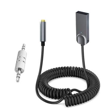 Imagem de Adaptador Bluetooth 5.3 para auxiliar GOLBELEC M02 para carro e alto-f