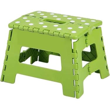 Imagem de Step Stoo, Para Cozinha, Banheiro, Toilebanco De Plástico Antiderrapante Multiuso, Banqueta Dobrável Compacta Para Crianças E Adultos, Escabelo Verde