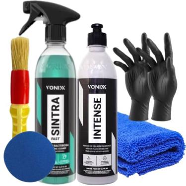Imagem de Vonixx Kit Limpeza Automotiva, Sintra Fast e Intense, com Aplicador, Pincel e Pano