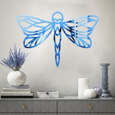 Imagem de Espelho Decorativo Libélula Fada Azul - Inove Papéis de Parede