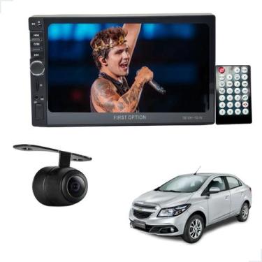 Imagem de Central Multimidia 1 Din 7 Polegadas + Câmera de Ré Prisma 2006 2007 2