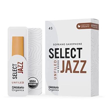 Imagem de D'Addario Palhetas de saxofone soprano não arquivadas Organic Select Jazz - palhetas de saxofone - seladas individualmente - 4 macias, pacote com 10