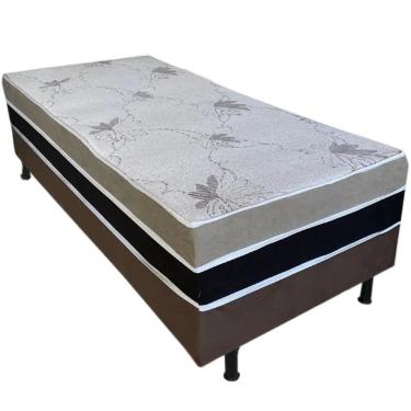 Imagem de Cama Box Absolut Solteiro Ortopédica 88x188x32cm Bio Flex Cor Marrom