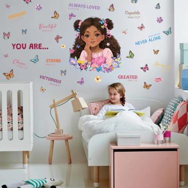 Imagem de HLNIUC Adesivo de parede inspirador para meninas