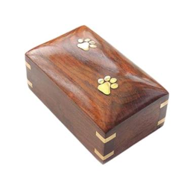 Imagem de Bothyi Urna de cremação para animais de estimação, decorativa, premium, para cães, gatos e pequenos animais, resistente, prática, caixa funerária de madeira