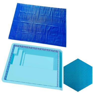 Imagem de Capa Térmica Piscina Nassau Splash Igui 4 X 3m 500 Micras Azul Proteção Uv