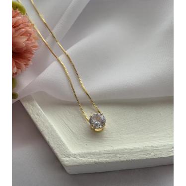 Imagem de Colar ponto de luz em zirconia dourado - Propria