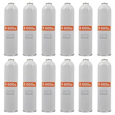 Imagem de Kit 12 Gas Refrigerante R600 R600a P/ Geladeira Freezer 420g - Brazan