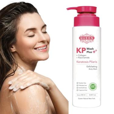 Imagem de QUEEN NATURAL NEW YORK Kp Wash, Sabonete Esfoliante Corporal Para Ceratose Pilar Com Colágeno E Niacinamida | 15% De Ácido Glicólico, 2% Salicílico. Reduz As Imperfeições A Vermelhidão, Elimina Verm