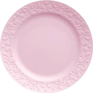 Imagem de Germer, Conjunto de pratoo raso em porcelana, modelo Tassel, Ø 26,5 cm, 6 unidades,Rosa