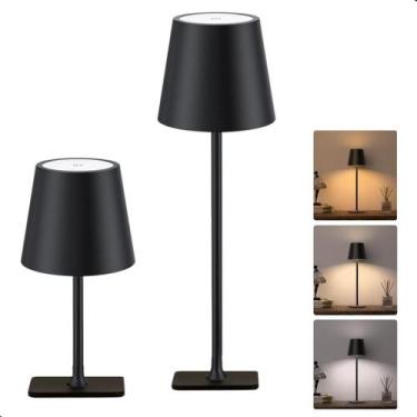 Imagem de Abajur Luminária Led Recarregável Touch De Mesa Usb Sem Fio 3 Modos - 