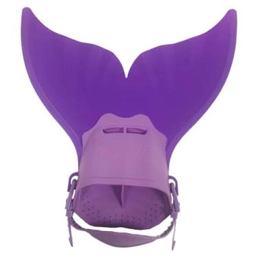 Imagem de Dynwave Mermaid Swim, Nadadeiras de Natação, Confortáveis, Equipamento de Vestimenta Ajustável para Crianças, Meninas, Meninos, Roxo