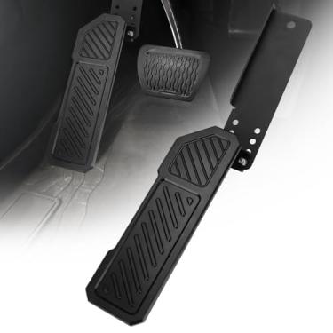 Imagem de GLOBLED Descanso Para Pés Dead Pedal, Jl Compatível Com Jeep Wrangler Jlu/Gladiator Jt 4Xe 2018-2024, Painel De Alumínio Ajustável Sem Necessidade Perfuração (Preto, 1 Unidade)