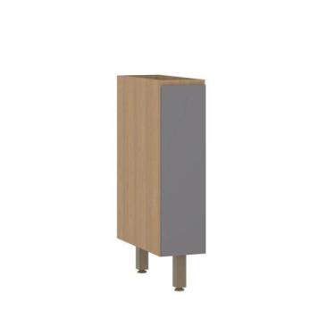 Imagem de Balcão De Cozinha 20cm 1 Porta Sem Tampo Slim Luciane Móveis Freijó/ci