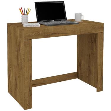 Imagem de Mesa Mesinha Manicure Escrivaninha Penteadeira Marrom Com Gaveta Corrediça Telescópica