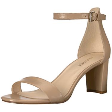 Imagem de Nine West Sandália feminina de salto Pruce, Couro natural, 34