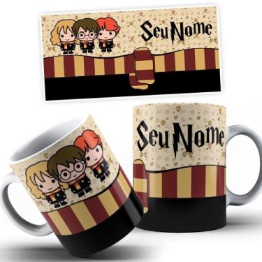 Imagem de Caneca Harry Potter Personalizada Casa E Nome Porcelana Magica 325 Ml 