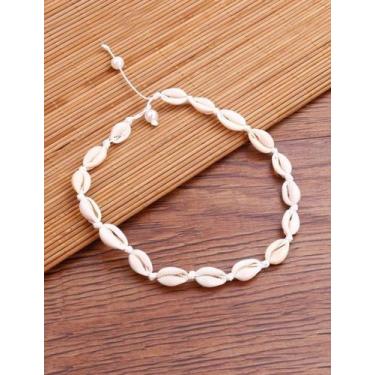 Imagem de Colares choker Búzios Verdadeiros macramê tendência Verão - Dondocas.B