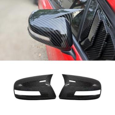 Imagem de Capa de proteção traseira para carro compatível com Civic 12-15 Kit de carroceria de acabamento de capa de espelho lateral acessórios de carro (aparência de carbono)