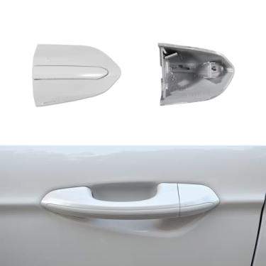 Imagem de CZShiYue Tampa de trava de maçaneta externa dianteira esquerda do carro serve para Ford Fusion 2013 2014 2015 2016 2017 2018 2019 2020 DS7Z 54218A15-DC Maçaneta de porta tampa de moldura elegante