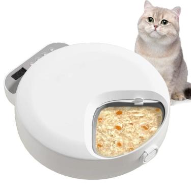 Imagem de Comedouro Automatico Pet Raçao Comida Programada Gato Cachorro Animais Dieta Petisco Alimentadouro Viagem Petshop Casa