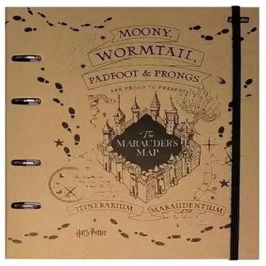 Imagem de CADERNO FICHARIO C/ELASTICO 80F HARRY POTTER 74435-77 JANDAIA