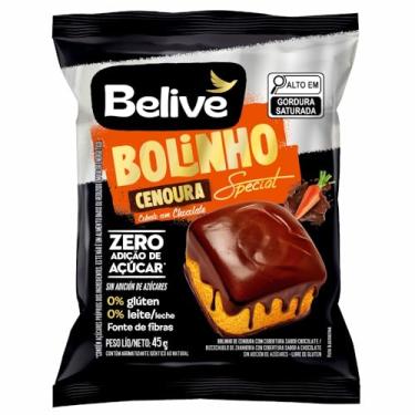 Imagem de Bolinho de Cenoura com Cobertura de Chocolate Sem Glúten Sem Açúcar Sem Leite Belive 45g