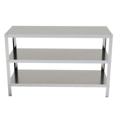 Imagem de Mesa De Tosa Pet Shop Com Prateleiras Inox Resistente - Technox Comérc