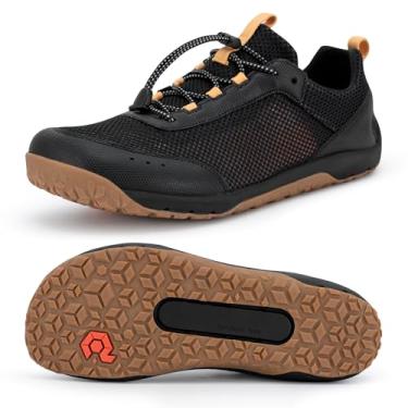 Imagem de Pulltop Tênis aquático masculino Barefoot | Secagem rápida | Tênis anfíbio com sola autodrenante leve e larga sem queda, Wt08|chiclete preto, 8 Wide