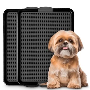 Imagem de Kit 2 Tapetes Sanitário Canino Higiênico Banheiro Tapete Lavável Banheiro Pet(Preto)