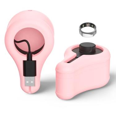 Imagem de Capa protetora de silicone para carregador Oura Ring Gen3, capa compatível com carregador Oura Ring tamanho 6/7/8/9/10/11/12/13, suporte de estação Charing Dock para carregador Oura Ring Gen3, não