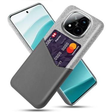 Imagem de Capa para Xiaomi Redmi Note 14 PRO PLUS 5G,Tela e tampa de couro PU,Antideslizante,360°cobertura completa à prova de choque com 1 slot de cartão atrás,Prevenção de queda-Gray