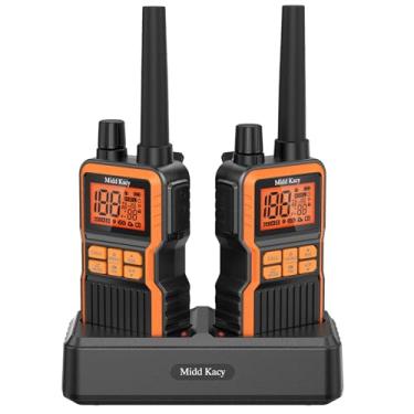 Imagem de NULETO Walkie Talkies Midd Kacy, Rádio Bidirecional De Longo Alcance, 60 Canais Gmrs Com 121 Códigos Privacidade, À Prova D'Água Ip55, Sos, Alertas Meteorológicos Noaa, Vox, Vigilância Dupla (Preto/